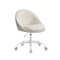 Modern Vanity Desk Chair with Wheels Armless Swivel Chair Height Adjustable Soft Cushion Seat for Home Office Bedroom Study Use